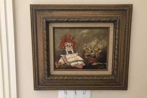 Raggedy Ann Oil Painting In Frame – The Woodlands Texas Home Accessories For Sale