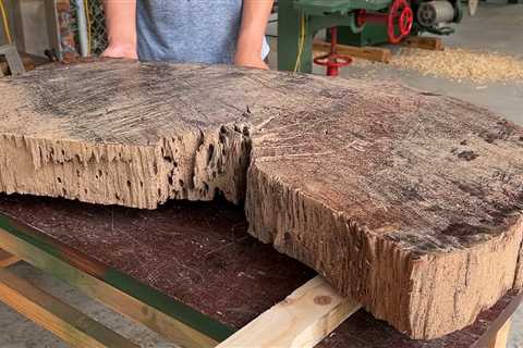 Creating a One-of-a-Kind Table with Simple Methods from a Decayed Wood Slab