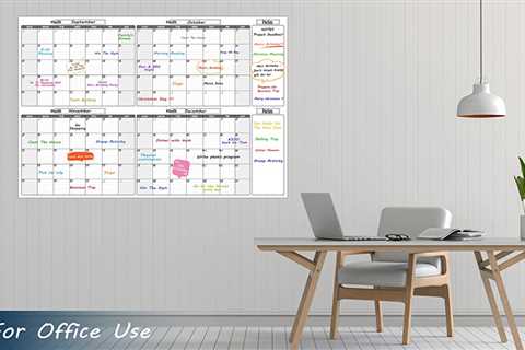 Large Dry Erase Calendar for Wall – 4 Months Horizontal Dry Erase Calendar, 52″ x 36″, Undated..