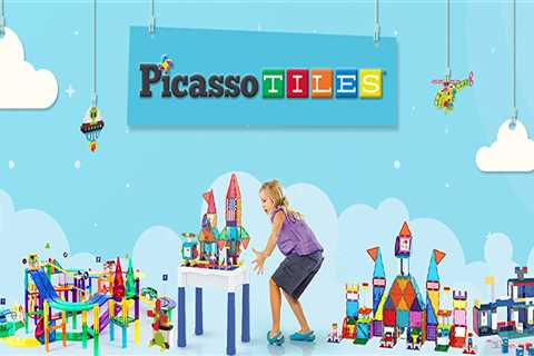 PicassoTiles 50 Piece Race Car Track Building Block Educational Toy Set Magnetic Tiles Magnet DIY..