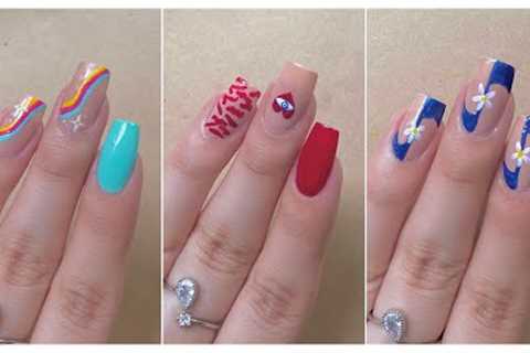 Easy new nail art designs ideas || Best nail art designs for beginners at home